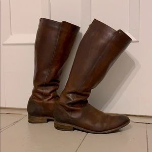 Frye Melissa Stud Back Zip Riding Boots, Size 8